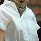 NANAMICA REGULAR COLLAR WIND H/S SHIRT (OFF WHITE)