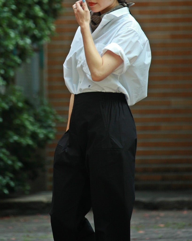 NANAMICA REGULAR COLLAR WIND H/S SHIRT (OFF WHITE)