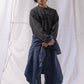 NAUTICA L/S T-SHIRTS TOO HEAVY GARMENT DYED ARCHLOGO L/S TEE (CHARCOAL, 01C)