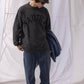 NAUTICA L/S T-SHIRTS TOO HEAVY GARMENT DYED ARCHLOGO L/S TEE (CHARCOAL, 01C)