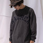 NAUTICA L/S T-SHIRTS TOO HEAVY GARMENT DYED ARCHLOGO L/S TEE (CHARCOAL, 01C)