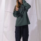 NAUTICA L/S T-SHIRTS TOO HEAVY GARMENT DYED ARCHLOGO L/S TEE (GREEN, 3UE)