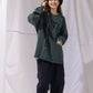 NAUTICA L/S T-SHIRTS TOO HEAVY GARMENT DYED ARCHLOGO L/S TEE (GREEN, 3UE)