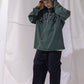NAUTICA L/S T-SHIRTS TOO HEAVY GARMENT DYED ARCHLOGO L/S TEE (GREEN, 3UE)