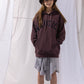 NAUTICA KNIT ACTIVE HEAVY WEIGHT SWEAT GARMENT DYED ARCHLOGO HOODIE (BURGUNDY, 6WW)