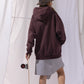 NAUTICA KNIT ACTIVE HEAVY WEIGHT SWEAT GARMENT DYED ARCHLOGO HOODIE (BURGUNDY, 6WW)