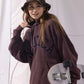 NAUTICA KNIT ACTIVE HEAVY WEIGHT SWEAT GARMENT DYED ARCHLOGO HOODIE (BURGUNDY, 6WW)