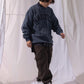 NAUTICA KNIT ACTIVE HEAVY WEIGHT SWEAT GARMENT DYED ARCHLOGO CREW (NAVY, 4NV)