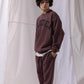 NAUTICA KNIT ACTIVE HEAVY WEIGHT SWEAT GARMENT DYED ARCHLOGO CREW (BURGUNDY, 6WW)