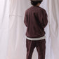 NAUTICA KNIT ACTIVE HEAVY WEIGHT SWEAT GARMENT DYED ARCHLOGO CREW (BURGUNDY, 6WW)