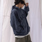 NAUTICA KNIT ACTIVE HEAVY WEIGHT SWEAT GARMENT DYED ARCHLOGO HOODIE (NAVY, 4NV)