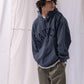 NAUTICA KNIT ACTIVE HEAVY WEIGHT SWEAT GARMENT DYED ARCHLOGO HOODIE (NAVY, 4NV)