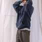 NAUTICA KNIT ACTIVE HEAVY WEIGHT SWEAT GARMENT DYED ARCHLOGO HOODIE (NAVY, 4NV)