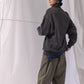 NAUTICA KNIT ACTIVE HEAVY WEIGHT SWEAT GARMENT DYED ARCHLOGO CREW (CHARCOAL, 01C)