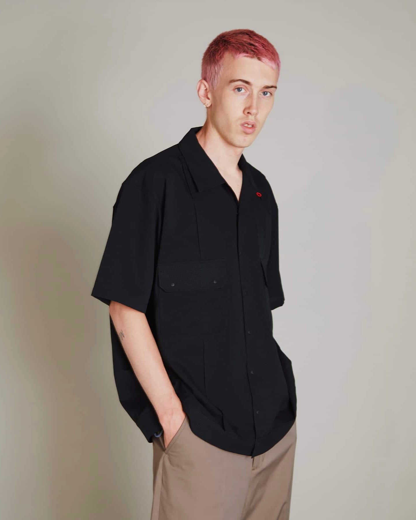 F/CE VENTILATING OVERSIZED SHIRT (BLACK)