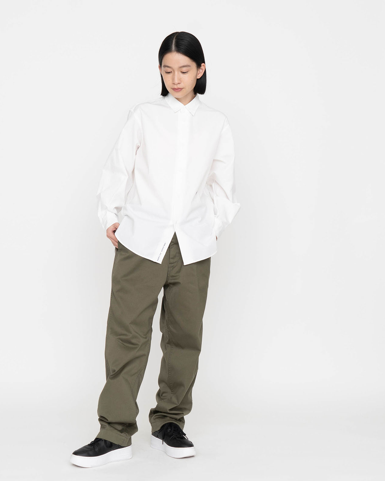 NANAMICA WIDE CHINO PANTS (MOSS GREEN)