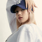 ADLV x LISA A LOGO EMBLEM CHAIN EMBOSSING PATCH BALL CAP (NAVY)