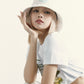 ADLV x LISA A LOGO CIRCLE EMBLEM EMBOSSING PATCH BUCKET HAT (CREAM)