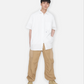 NANAMICA REGULAR COLLAR WIND H/S SHIRT (OFF WHITE)