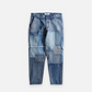 FDMTL PATCHWORK PANTS 3YR WASH (INDIGO)