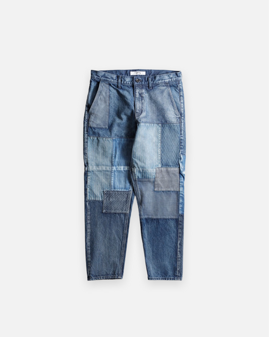 FDMTL PATCHWORK PANTS 3YR WASH (INDIGO)