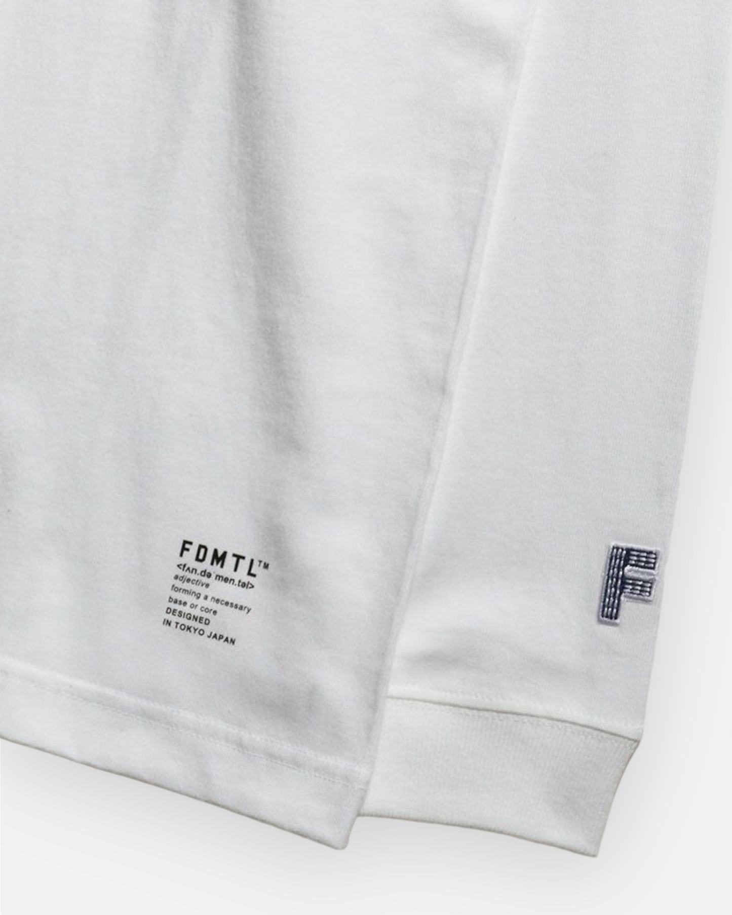 FDMTL LOGO L/S TEE (WHITE)