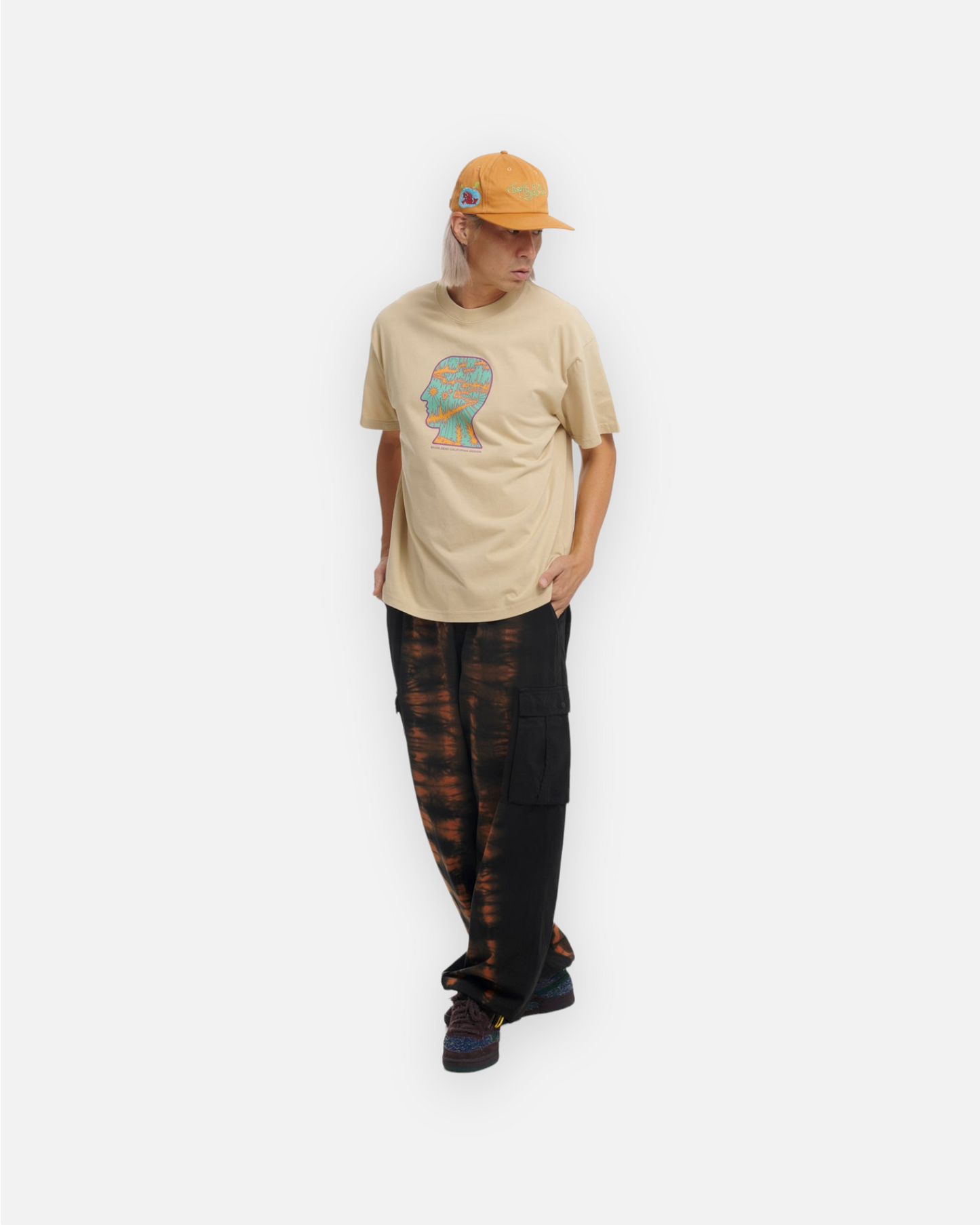 BRAIN DEAD SPLIT PLANES T-SHIRT (TAN)