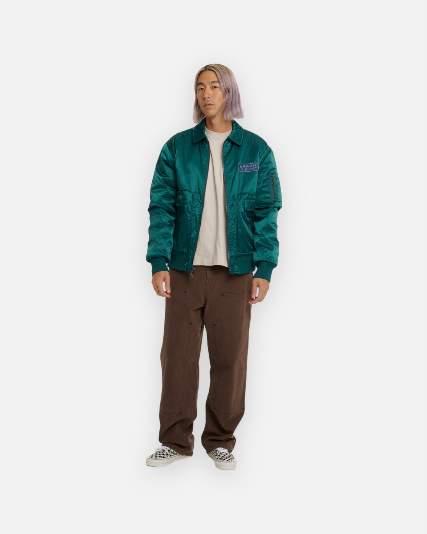BRAIN DEAD BD BOMBER JACKET (MALLARD)