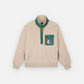 BRAIN DEAD YIN YANG HALF ZIP JACKET (CREAM)