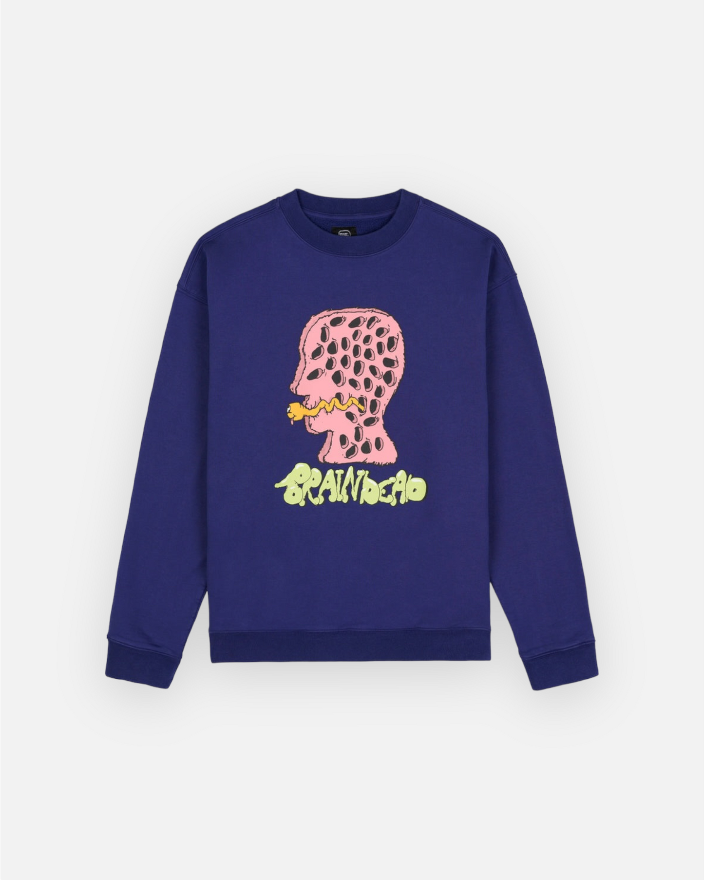 BRAIN DEAD WORM HOLE CREWNECK (SLATE)