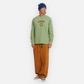 BRAIN DEAD ORACLE PIQUE LONG SLEEVE SHIRT (SEAFOAM)