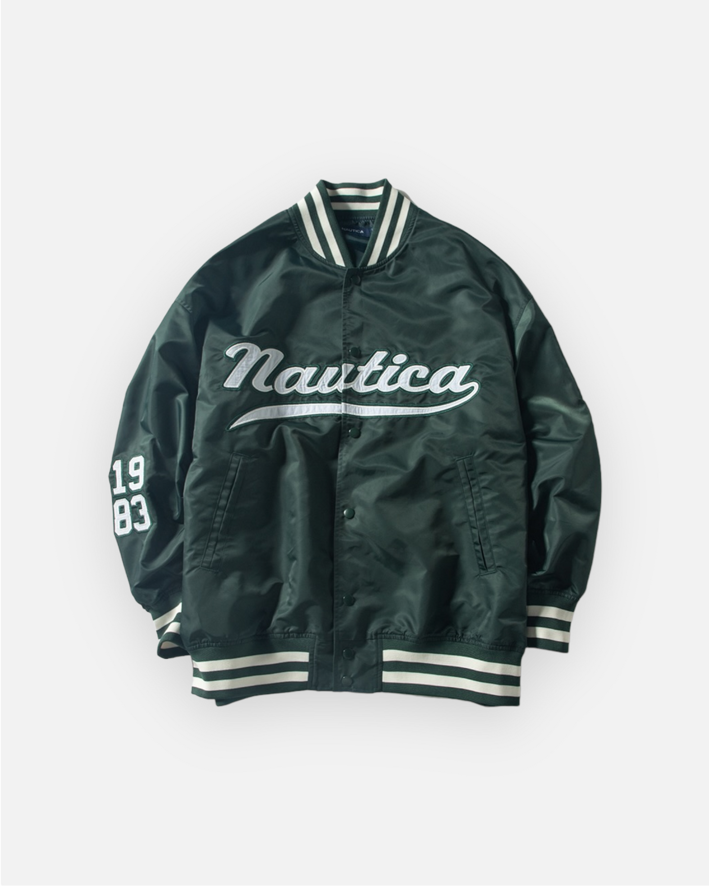 NAUTICA L/W JACKET STADIUM JACKET (GREEN, 3UE)