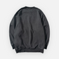 NAUTICA KNIT ACTIVE HEAVY WEIGHT SWEAT GARMENT DYED ARCHLOGO CREW (CHARCOAL, 01C)