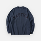 NAUTICA L/S T-SHIRTS TOO HEAVY GARMENT DYED ARCHLOGO L/S TEE (NAVY, 4NV)