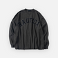NAUTICA L/S T-SHIRTS TOO HEAVY GARMENT DYED ARCHLOGO L/S TEE (CHARCOAL, 01C)