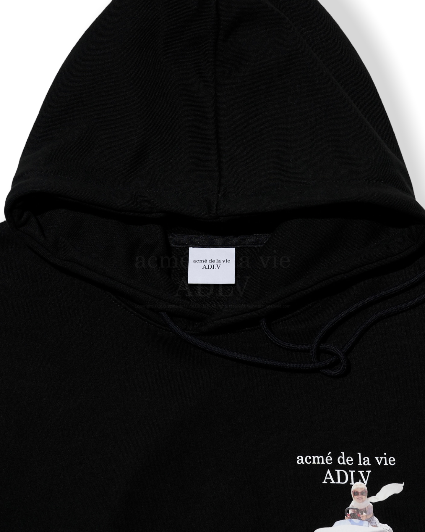 ADLV BABY FACE HOODIE BLACK SPORTS CAR GIRL (BLACK)