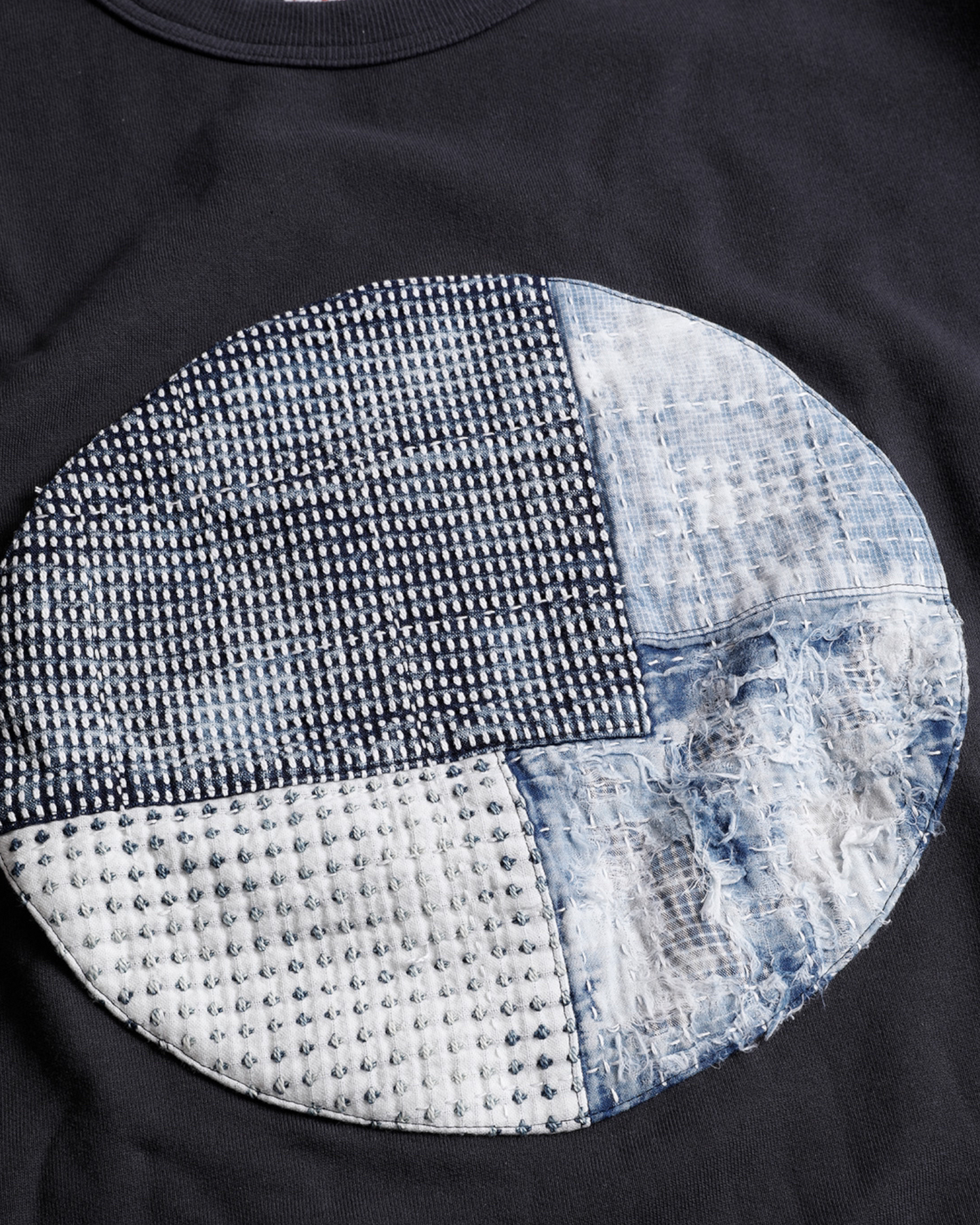BORO PATCHWORK WIDE TEE (BLACK)