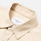 ADLV x LISA A LOGO EMBLEM PATCH STRIPE SHORT SLEEVE SHIRT (BEIGE)