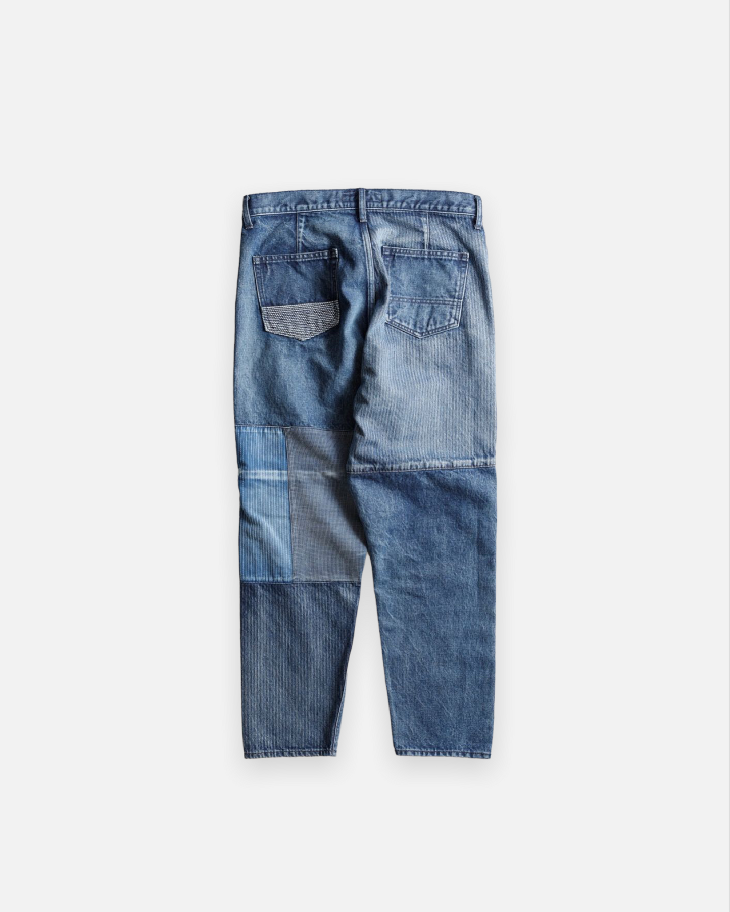 FDMTL PATCHWORK PANTS 3YR WASH (INDIGO)