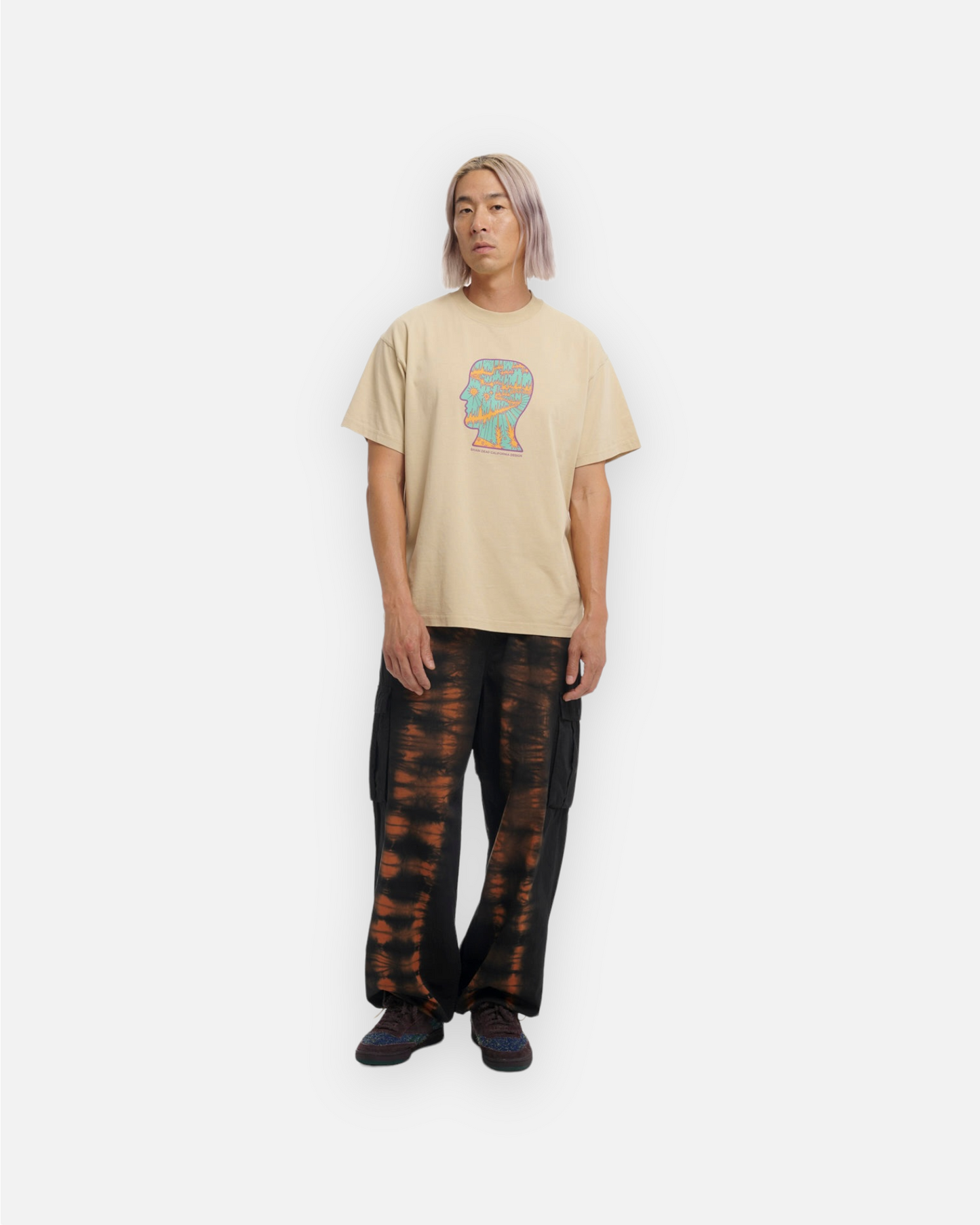 BRAIN DEAD SPLIT PLANES T-SHIRT (TAN)