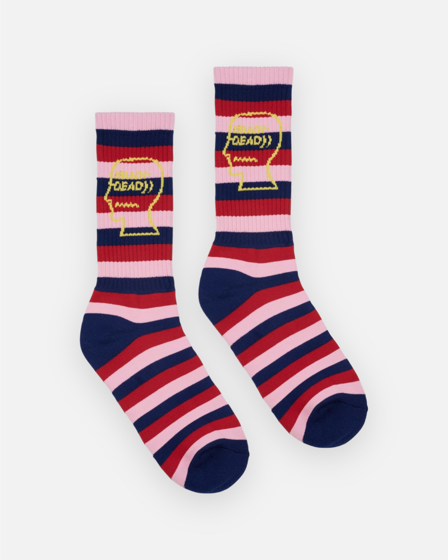 BRAIN DEAD STRIPED LOGO HEAD SOCK (NAVY)