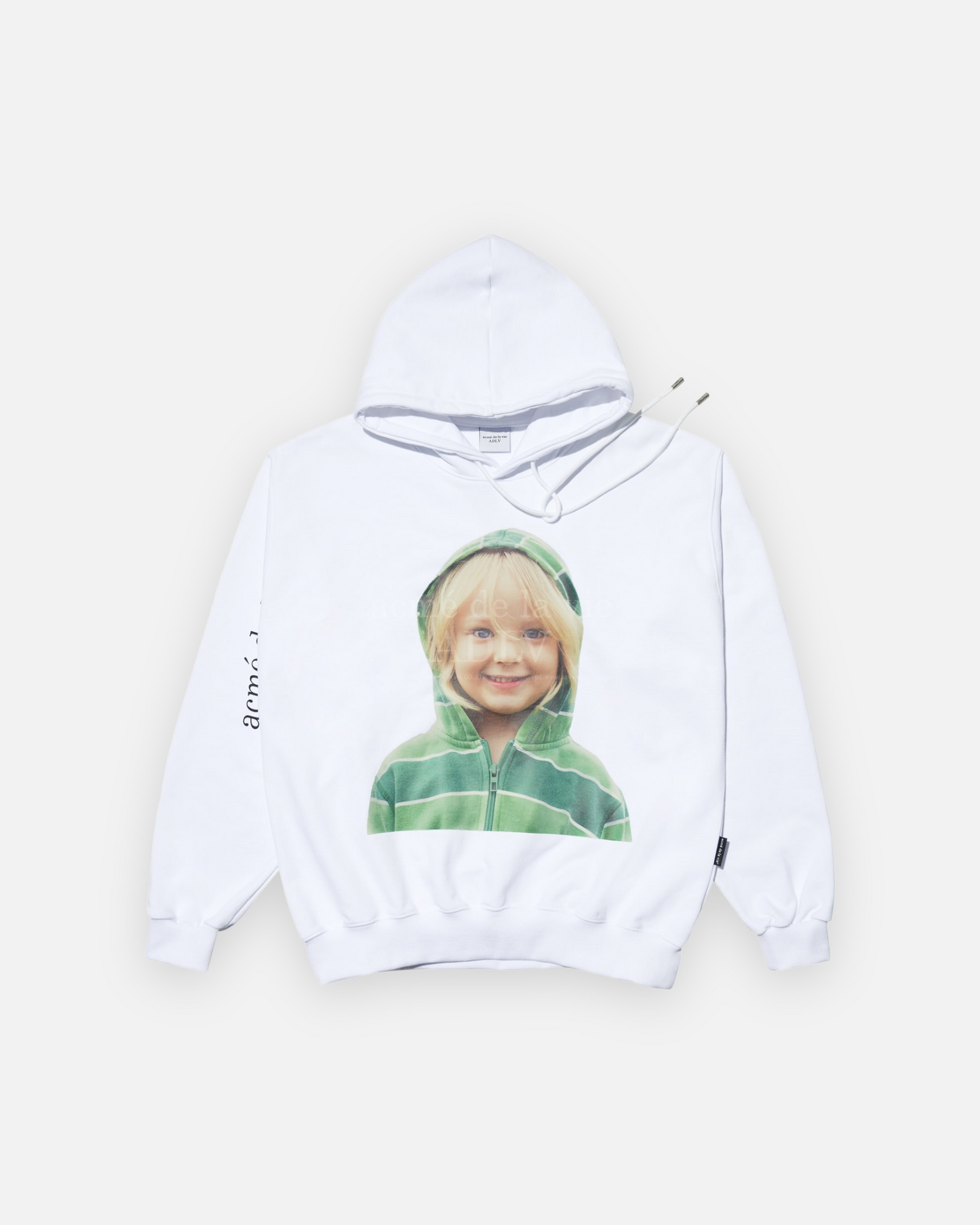 ADLV ADLV BABY FACE HOODIE WHITE GREEN HOODIE BOY (WHITE)