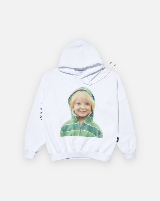 ADLV ADLV BABY FACE HOODIE WHITE GREEN HOODIE BOY (WHITE)