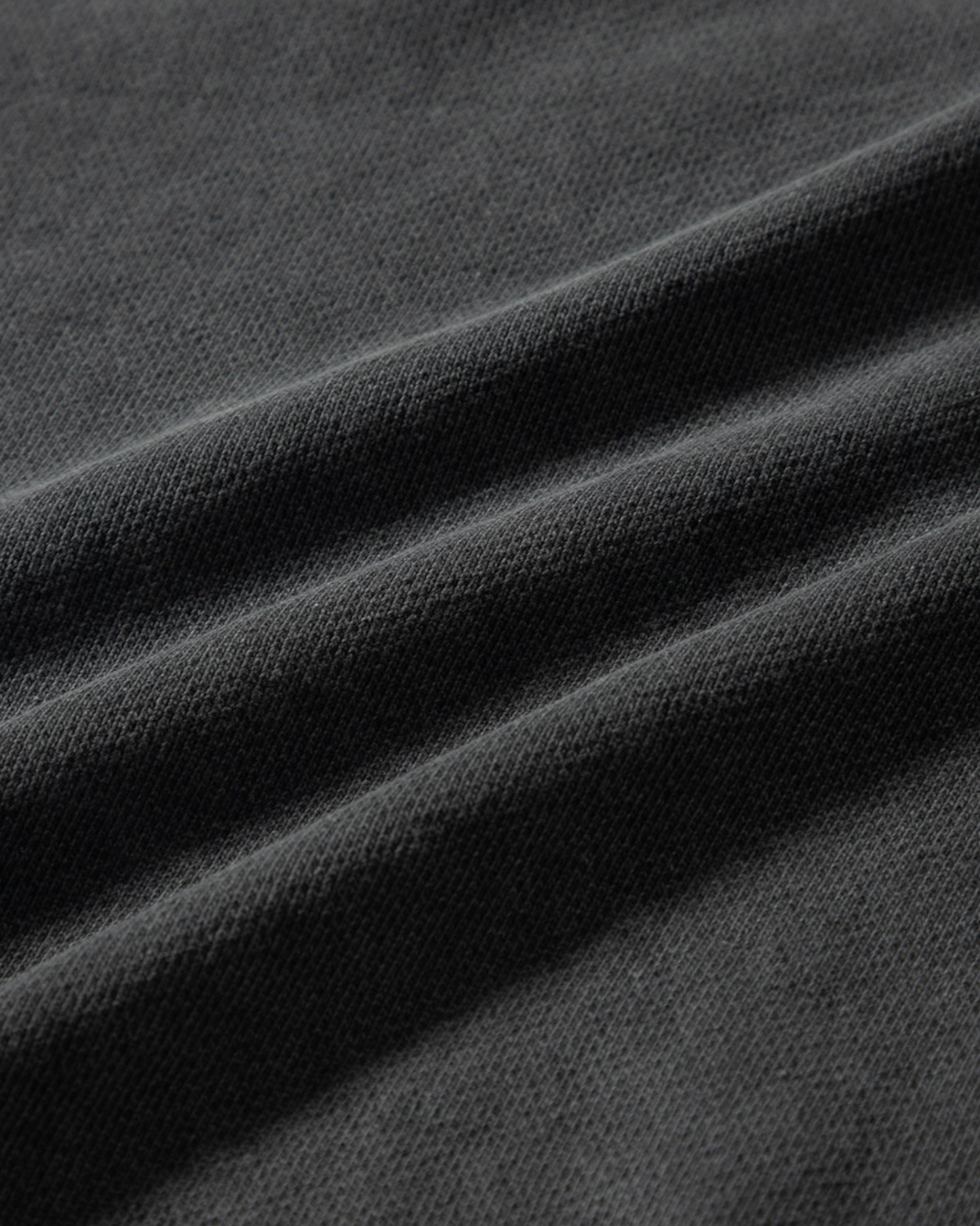 NAUTICA KNIT ACTIVE HEAVY WEIGHT SWEAT GARMENT DYED ARCHLOGO CREW (CHARCOAL, 01C)