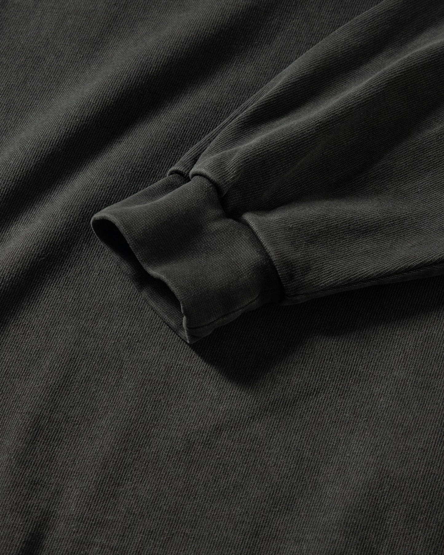 NAUTICA L/S T-SHIRTS TOO HEAVY GARMENT DYED ARCHLOGO L/S TEE (CHARCOAL, 01C)
