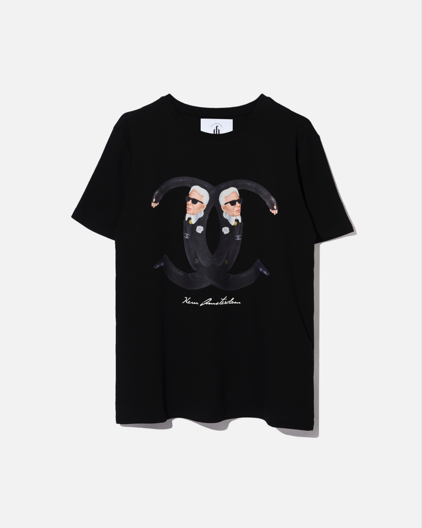 TRIBUTE TO KARL LAGERFELD BASIC TEE WOMAN (BLACK)