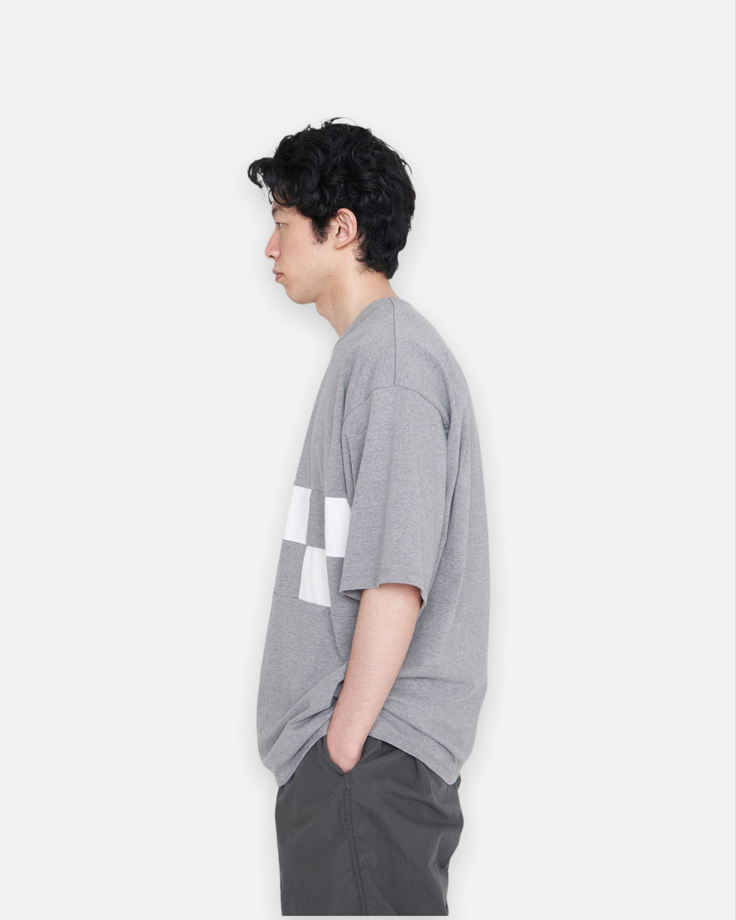 NANAMICA H/S OVERSIZED TEE (HEATHER GRAY)