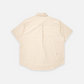 ADLV x LISA A LOGO EMBLEM PATCH STRIPE SHORT SLEEVE SHIRT (BEIGE)