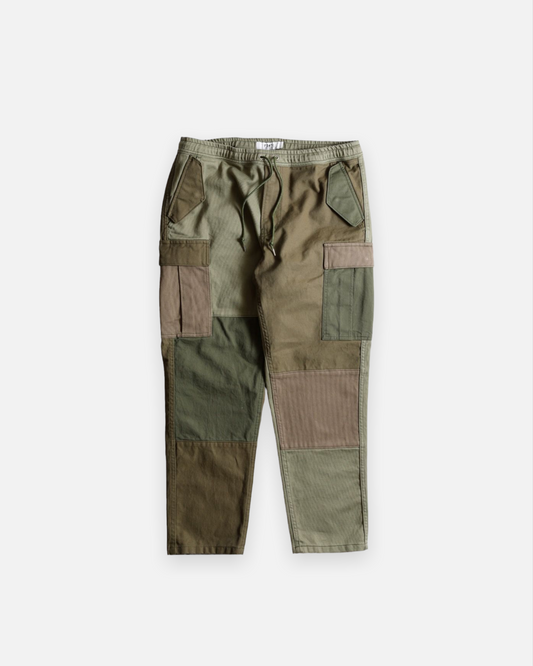 FDMTL BORO PATCHWORK CARGO PANTS RINSE (KHAKI)