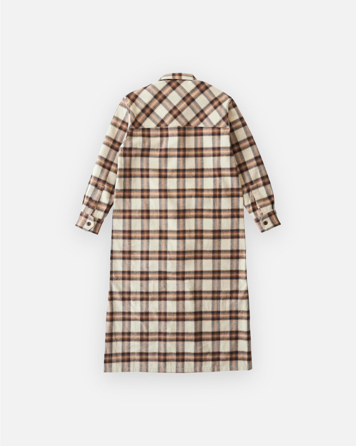 GRAMICCI FLANNEL SHIRT DRESS (BEIGE)